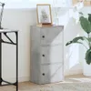 vidaXL Libreria grigio cemento 40x24x77 cm materiale a base Anteprima dell’immagine prodotto 3
