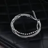 Damska bransoletka na kostkę z kryształkami, elegancka, Podgląd zdjęcia produktu 5