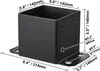 A diagram of a black metal post base with dimensions indicated. Anteprima dell’immagine prodotto
