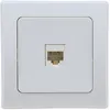 DELPHI RJ45 Dose für ISDN & Cat.5 inkl. Rahmen UP weiß Produktbild-Vorschau 1