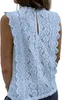 ASKSA Damen Ärmellos Bluse Spitze T-Shirt Elegant Produktbild-Vorschau 2