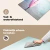 KitchenYeah© Herdabdeckplatte Porträt eines rosa Löfflers Produktbild-Vorschau 2