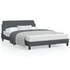 vidaXL Bettgestell "Dover" Dunkelgrau 140x200 cm Samt Produktbild-Vorschau 9