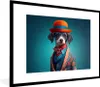 MuchoWow® Gerahmtes Poster Hund - Jacke - Blumen - Porträt Produktbild-Vorschau 1
