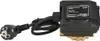 A black circulation pump with a brass fitting and a power cord with a European plug, shown against a white background. Podgląd zdjęcia produktu