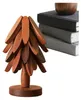 Baumförmige Holz Untersetzer,Weihnachtsbaumförmiger Produktbild-Vorschau 1