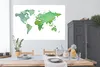 MuchoWow® Poster Weltkarte - Aquarell - Grün 180x120 cm - Produktbild-Vorschau 3