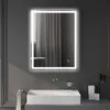 HOMCOM Badspiegel met verlichting, 90x70 cm, LED-spiegel, Productafbeelding-voorbeeld 2