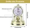 Retro Tischuhr, Runde Tischuhr, Lautlose Kaminuhr, Produktbild-Vorschau 4