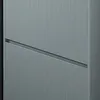 A close-up view of a gray shoe cabinet with a diagonal opening. Náhled obrázku produktu