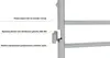 Close-up view of a towel rack with text overlays describing its features. Podgląd zdjęcia produktu