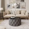 CHESTERFIELD 70 cm runder gepolsterter Couchtisch, Jasmine Produktbild-Vorschau 2