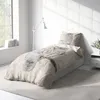 4 teilig Bettwäsche 135x200 cm Winter Eule beige natur Warm Produktbild-Vorschau 3