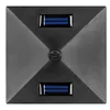 A top-down view of a black solar garden light. Náhled obrázku produktu
