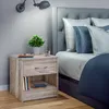 CASARIA 2x Nachttisch mit Schublade Eiche Produktbild-Vorschau 5