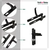 KOTARBAU® Drückerpaar 72 mm mit Langem Schild Schwarz für Produktbild-Vorschau 2
