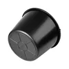 A black bucket shown from a low angle, with its base prominently displayed. Náhľad obrázku produktu