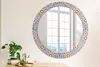 Ø80cm Spiegel - Glasrahmen mit Aufdruck - Wandspiegel Produktbild-Vorschau 2