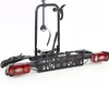 A black bicycle rack with red taillights is shown against a white background. Voir les images du produit