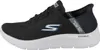 Side view of a black Skechers Slip-Ins shoe with a white sole. Anteprima dell’immagine prodotto