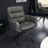 riess-ambiente Drehbarer Stuhl BIG GEORGE grau Echtleder Produktbild-Vorschau 1