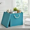 4 Stück Türkis Faltbox 30 x 30 x 30 cm Aufbewahrungsbox Produktbild-Vorschau 3