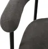 A close-up view of a gray upholstered chair armrest and seat. Podgląd zdjęcia produktu