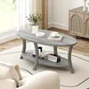 A living room scene with a coffee table, sofa, and cabinet. Produktbild-Vorschau