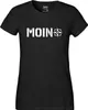 Huuraa Damen T-Shirt Moin Kompass XL Black Bio Baumwolle Produktbild-Vorschau 2