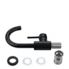 Delvant SENTO stojaca čierna kúpeľňová batéria s okrúhlym Náhľad obrázku produktu 3