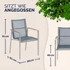 CASARIA® Gartenstuhl 4er Set Armlehnen Stapelbar 160kg Produktbild-Vorschau 6