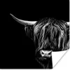 MuchoWow® Poster Schottischer Highlander - Horn - Schwarz - Produktbild-Vorschau 1