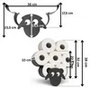 DanDiBo Toilettenpapierhalter Schaf Wand Schwarz Metall Produktbild-Vorschau 2