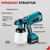 Akku Farbsprühsystem 3-in-1-Sprühbild Farbsprühgerät mit 2x Produktbild-Vorschau 7