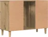 A product shot of a cabinet with two doors and an open shelf in the middle, set against a white background. Náhľad obrázku produktu