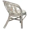 vidaXL Chaise de salle à manger avec coussin Gris Naturel Voir les images du produit 2