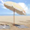 vidaXL Strandparasol Gelb und Weiß 205 x 205 x 210 cm Produktbild-Vorschau 2