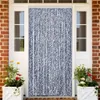 vidaXL Fliegenvorhang Blau und Weiß 100x200 cm Chenille Produktbild-Vorschau 2