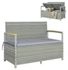 Outsunny Gartenbank Polyrattan 170L 2-Sitzer Sitzbank mit Produktbild-Vorschau 1