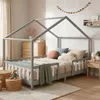 Lit bébé "Treviolo" au style maison, avec barrière de Voir les images du produit 7