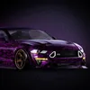 Autofolie, Forged Carbon, paars, glanzend, 75 x 152 cm, Productafbeelding-voorbeeld 3