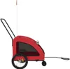 vidaXL Fahrradanhänger Hunde Rot Oxford-Gewebe und Eisen Produktbild-Vorschau 5
