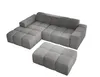 Sofa mit Hocker, Couch L-Form, Veloursstoff, Links Sofa, Produktbild-Vorschau 1