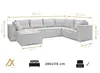 AX LIVING Canapé d'angle grand Lovere 314 Canapé gris foncé Voir les images du produit 5