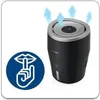 A Philips air humidifier is shown with an icon indicating quiet operation. Produktbild-Vorschau