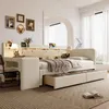 A bedroom scene featuring a multi-functional bed with a built-in desk and storage. Anteprima dell’immagine prodotto