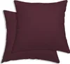 2er Set Kissenbezug Kissenhülle 40x40 cm bordeaux rot Uni Produktbild-Vorschau 1