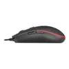 Side view of a black gaming mouse with red accents on a white background. Produktbild-Vorschau