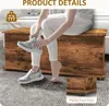 HOMCOM Sitztruhe, Indoor-Truhe mit Anti-Rutsch-Füßen, 60 kg Produktbild-Vorschau 6