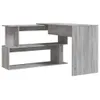 vidaXL Bureau d'angle Gris Sonoma 200x50x76 cm Bois Voir les images du produit 6